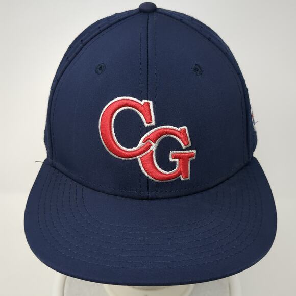 CG Fitted Baseball Hat Blue Large Embroidered Vent Holes The Game Pro - Picture 2 of 10